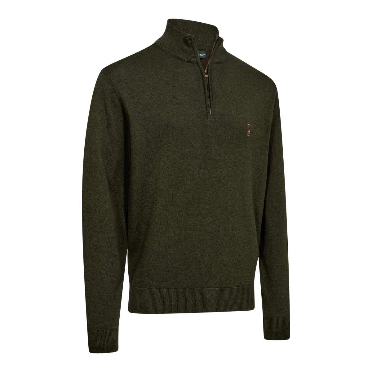 Deerhunter HARRINGTON ½-Zip Knit In Forest Ember Melange