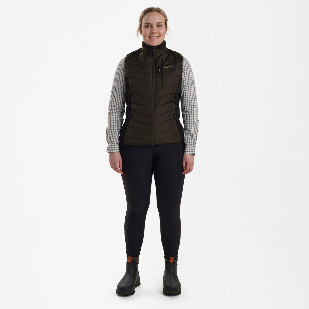 Deerhunter Lady CAROLINE Padded Waistcoat In Brown Leaf