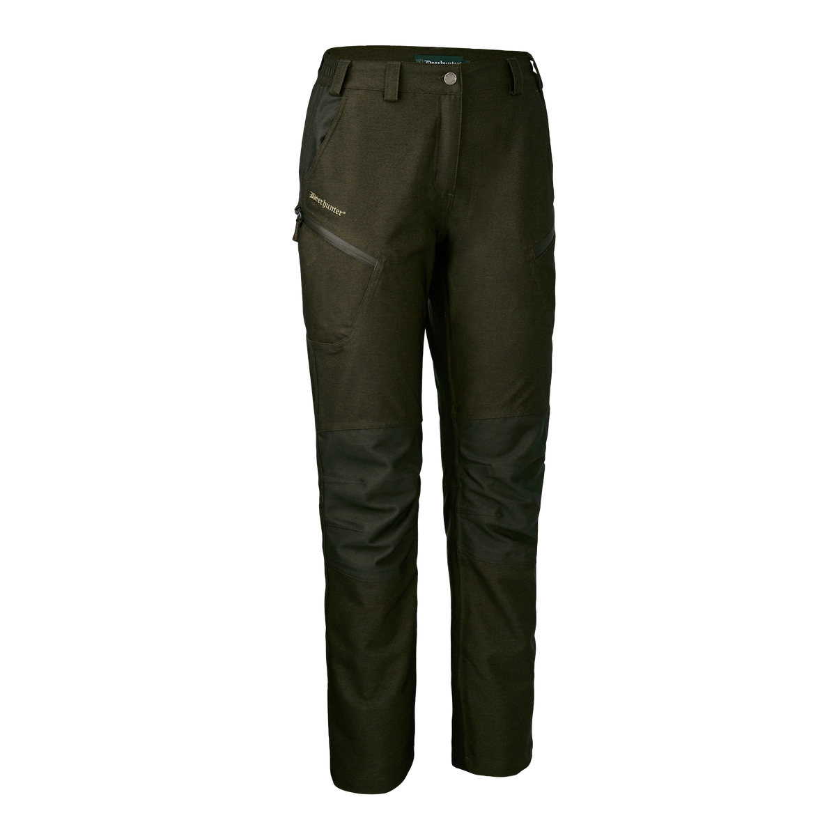 Deerhunter Lady Chasse Trousers In Olive Night melange