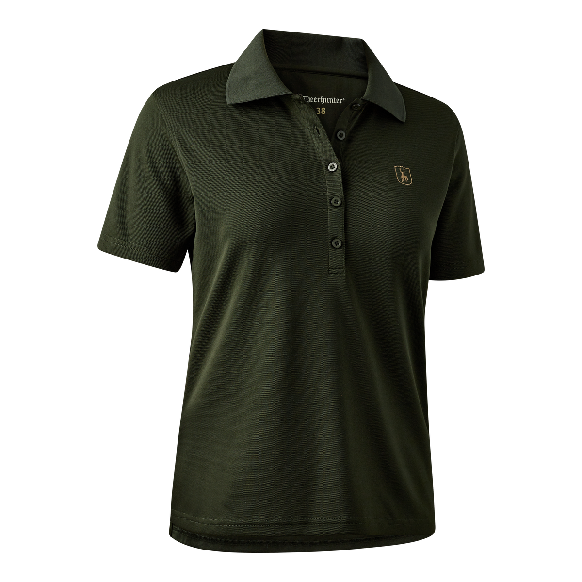Deerhunter Lady Climate Polo Shirt with 37.5® Technology In Forest Ember