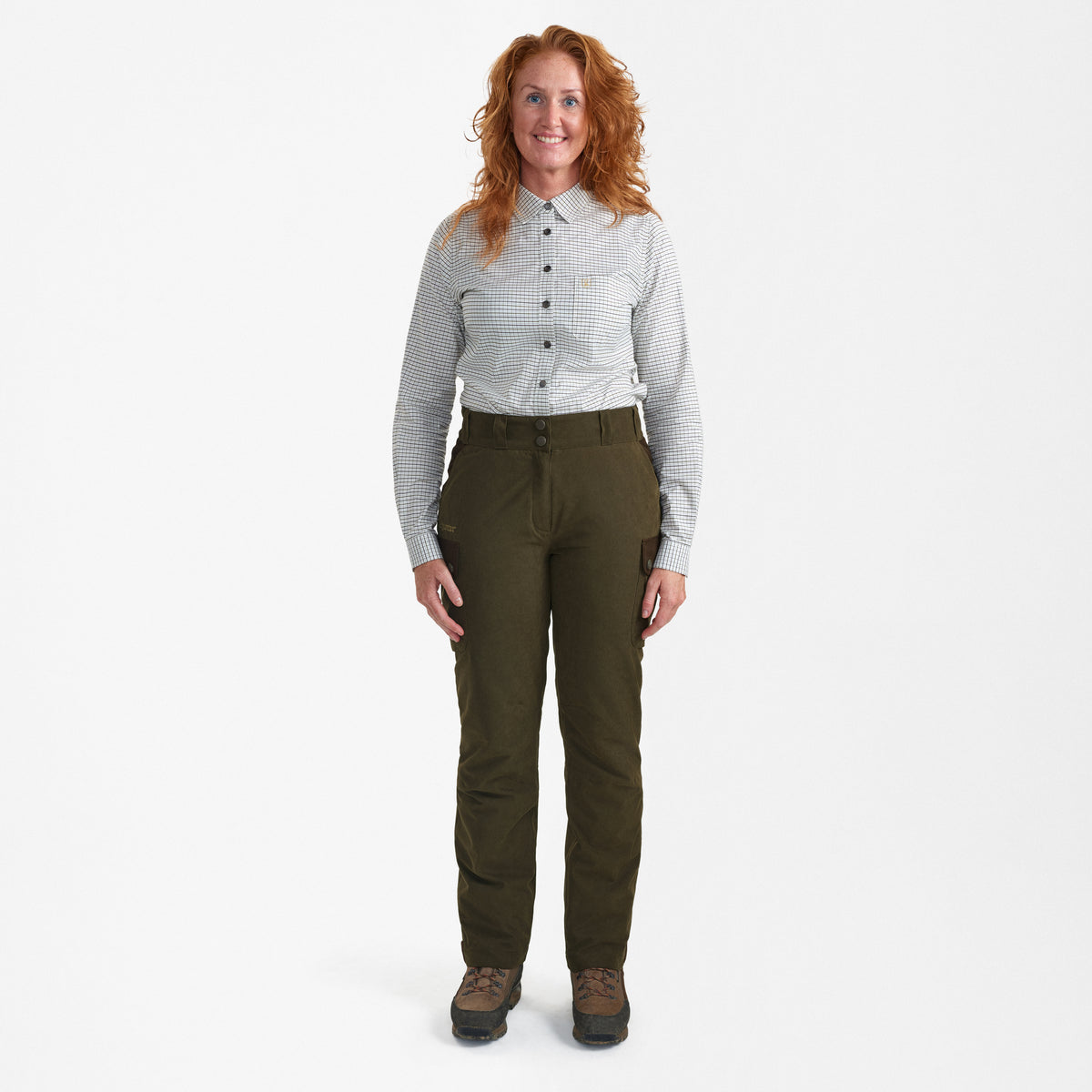 Deerhunter Lady Eagle Trousers In Tarmac Green