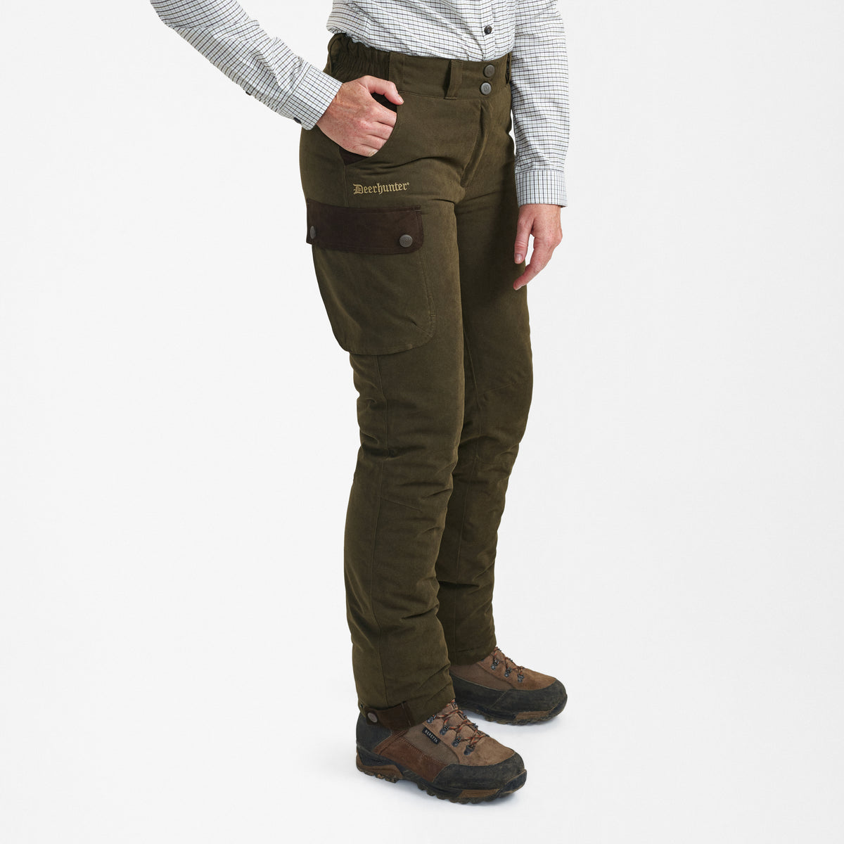 Deerhunter Lady Eagle Winter Trousers In Tarmac Green