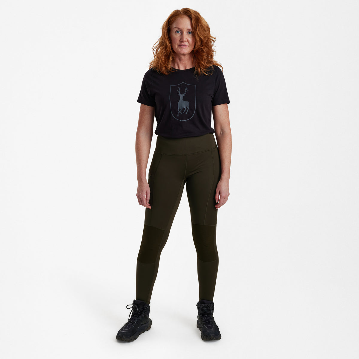Deerhunter Lady Reinforced Tights In Art Green