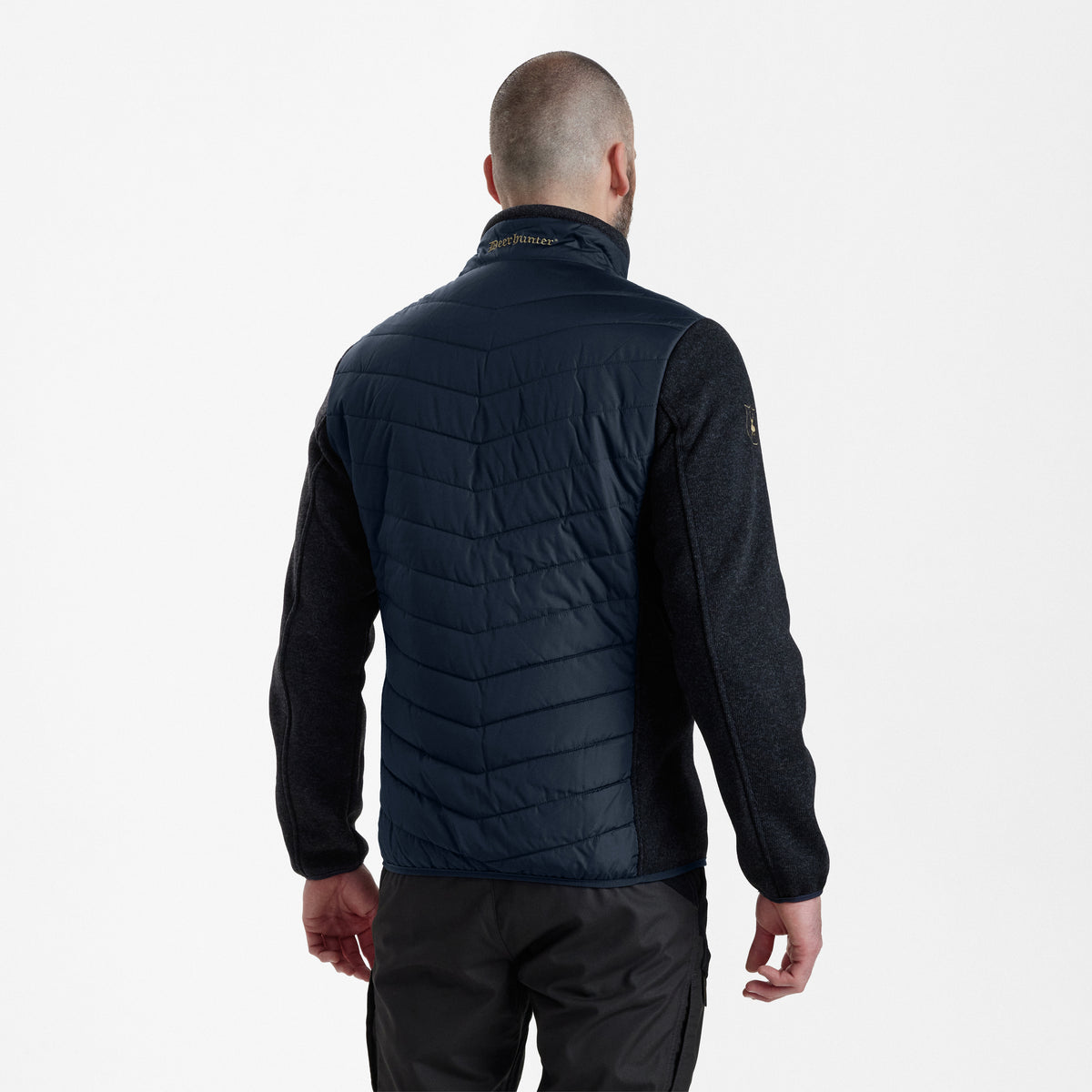 Deerhunter MOOR Padded Jacket with Knit In Dark Blue