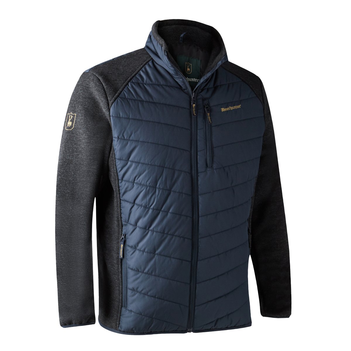 Deerhunter MOOR Padded Jacket with Knit In Dark Blue