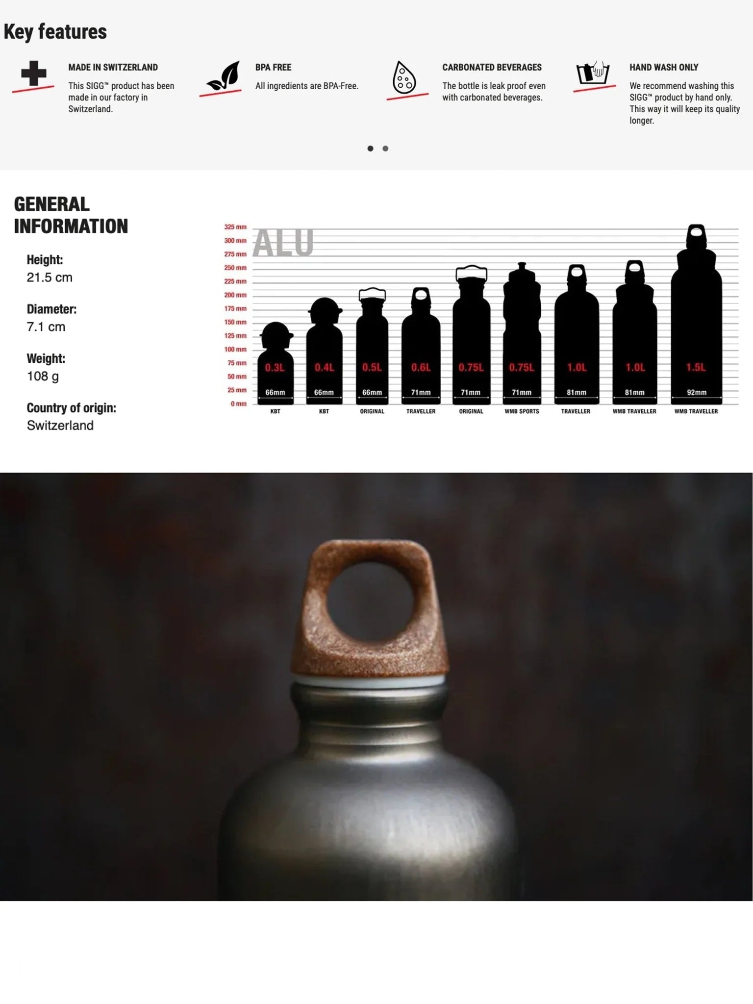 SIGG - Traveller Water bottle & Flask MyPlanet Lighter Plain Water Bottle