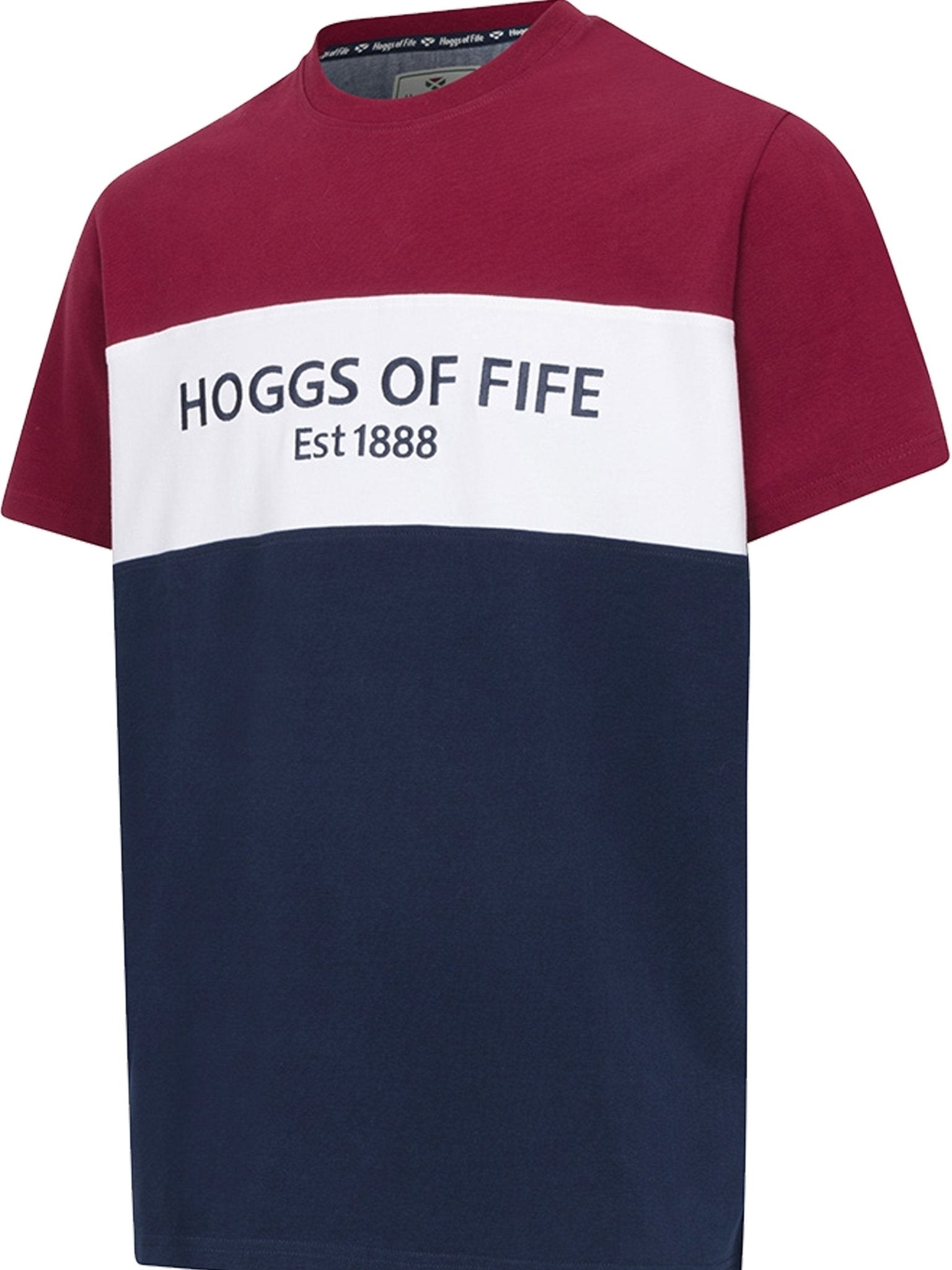 Hoggs of Fife Dalbeattie Colour Block Cotton Stretch T-Shirt