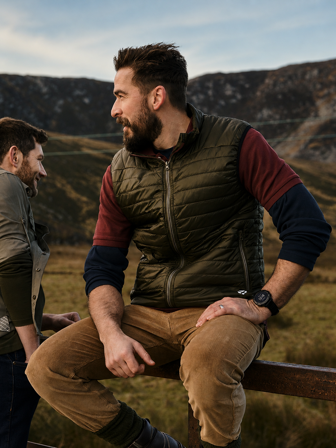 Hoggs of Fife - Kingston Mens Gilet Nylon Ripstop Mens lightweight body warmer mens waiscoat