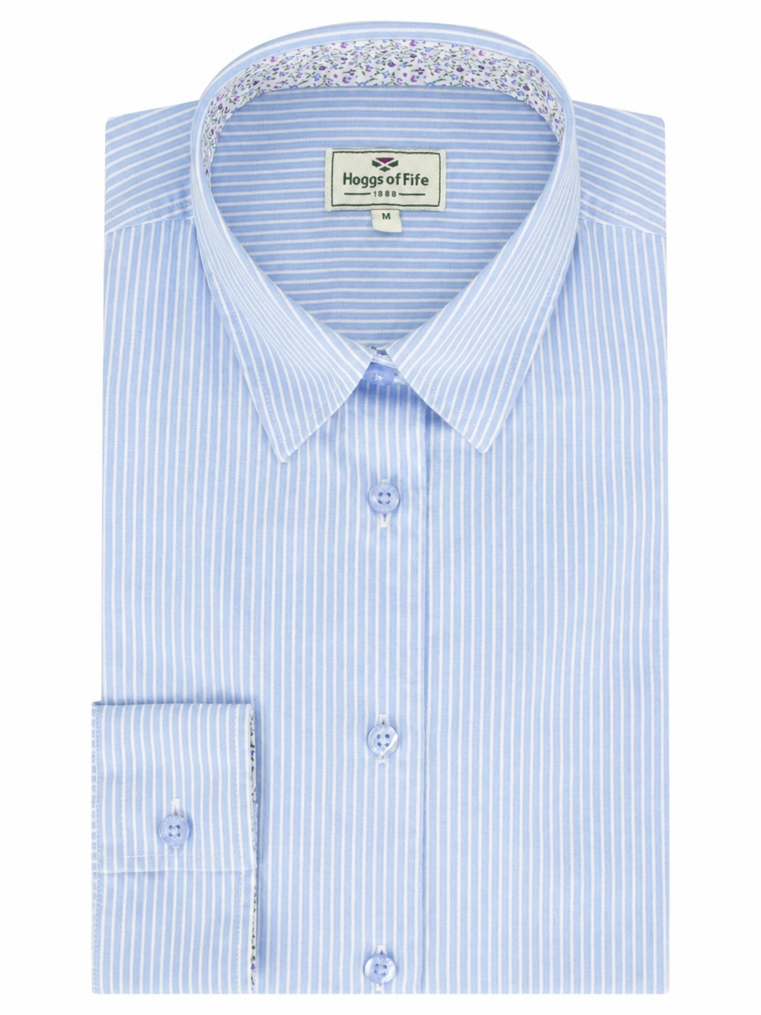 folded light blue stripe hoggs of fife shirt
