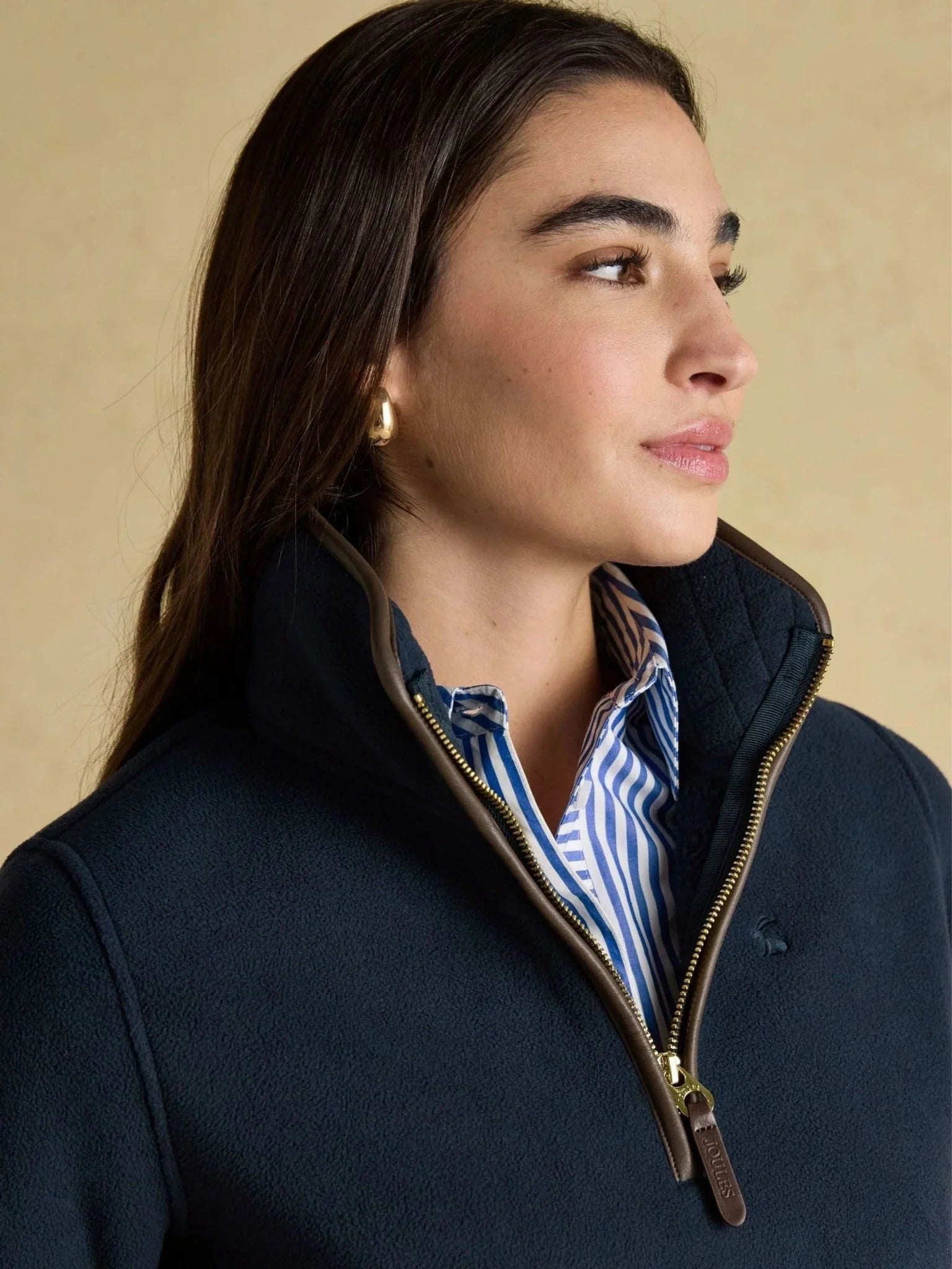 Joules - Heritage womens 1/4 Zip - Ladies fleece quarter zip with pockets