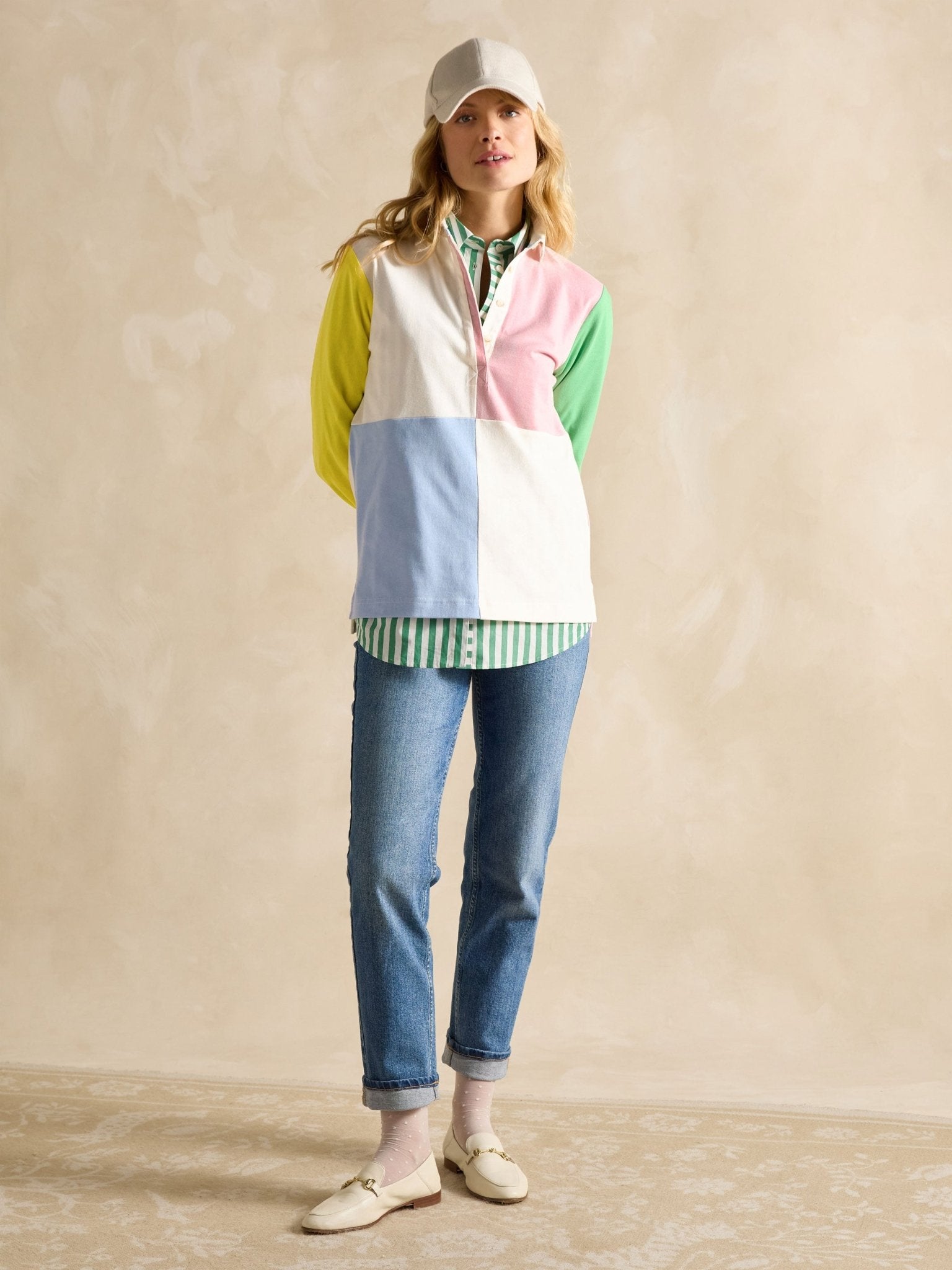 Joules - Joules Falmouth Multi Hotch Potch Collared Rugby Shirt / Ladies shirt