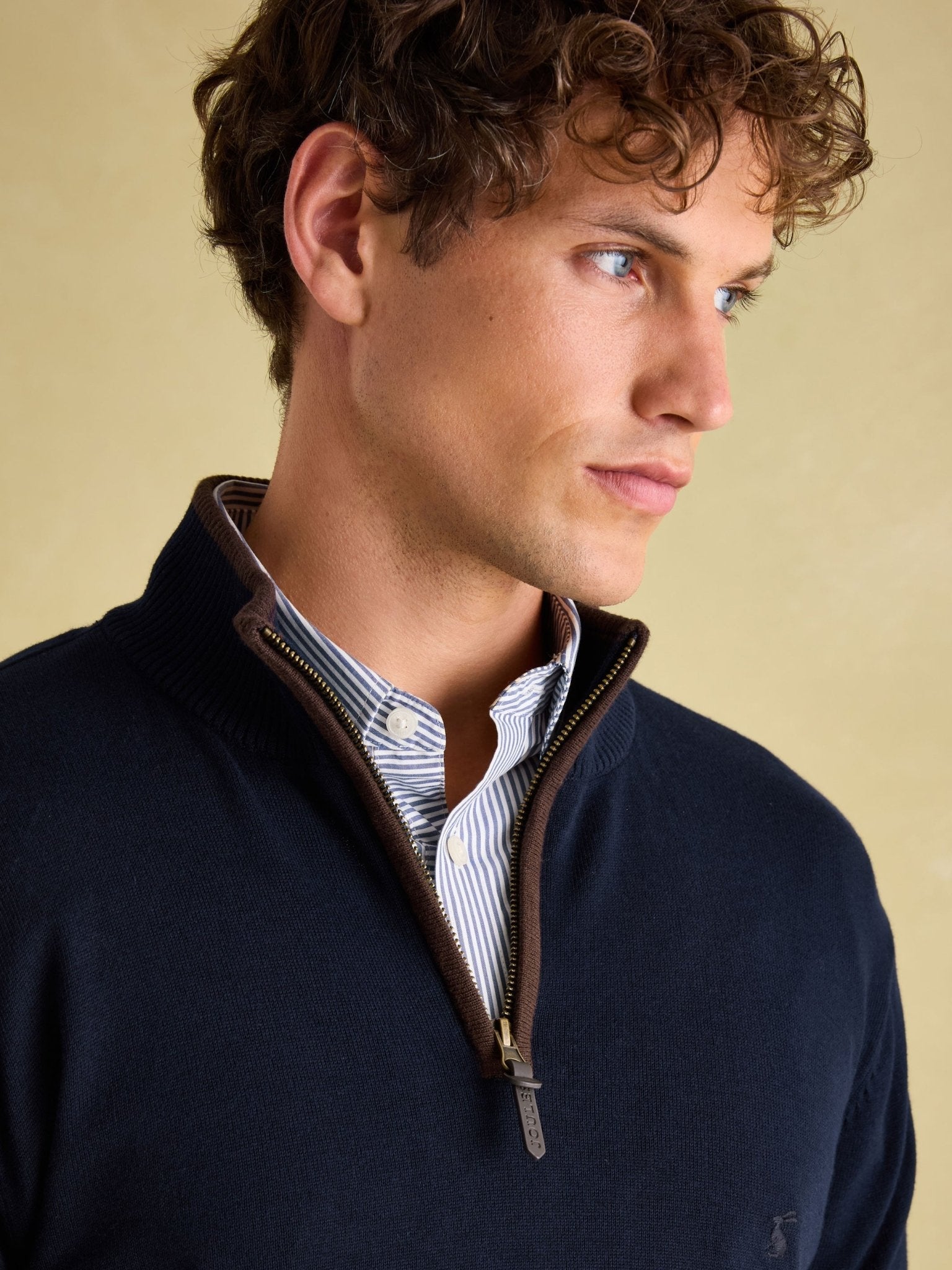 Joules - Joules Hillside Mens Jumper - 1/4 Zip / Pullover /Sweater - 100% Cotton