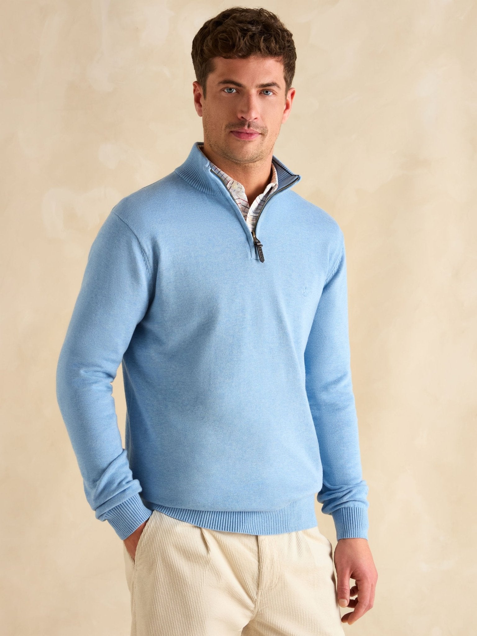 Joules - Joules Hillside Mens Jumper - 1/4 Zip / Pullover /Sweater - 100% Cotton