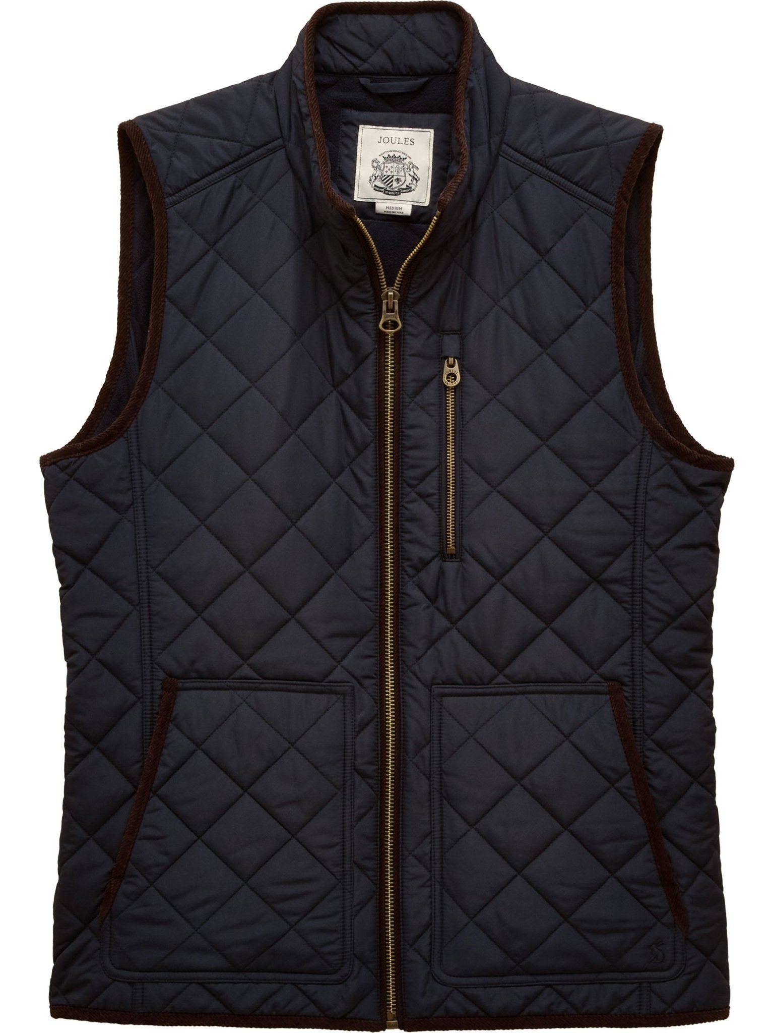 Joules - Joules Maynard Mens Gilet quilted fleece lined waistcoat / bodywarmer
