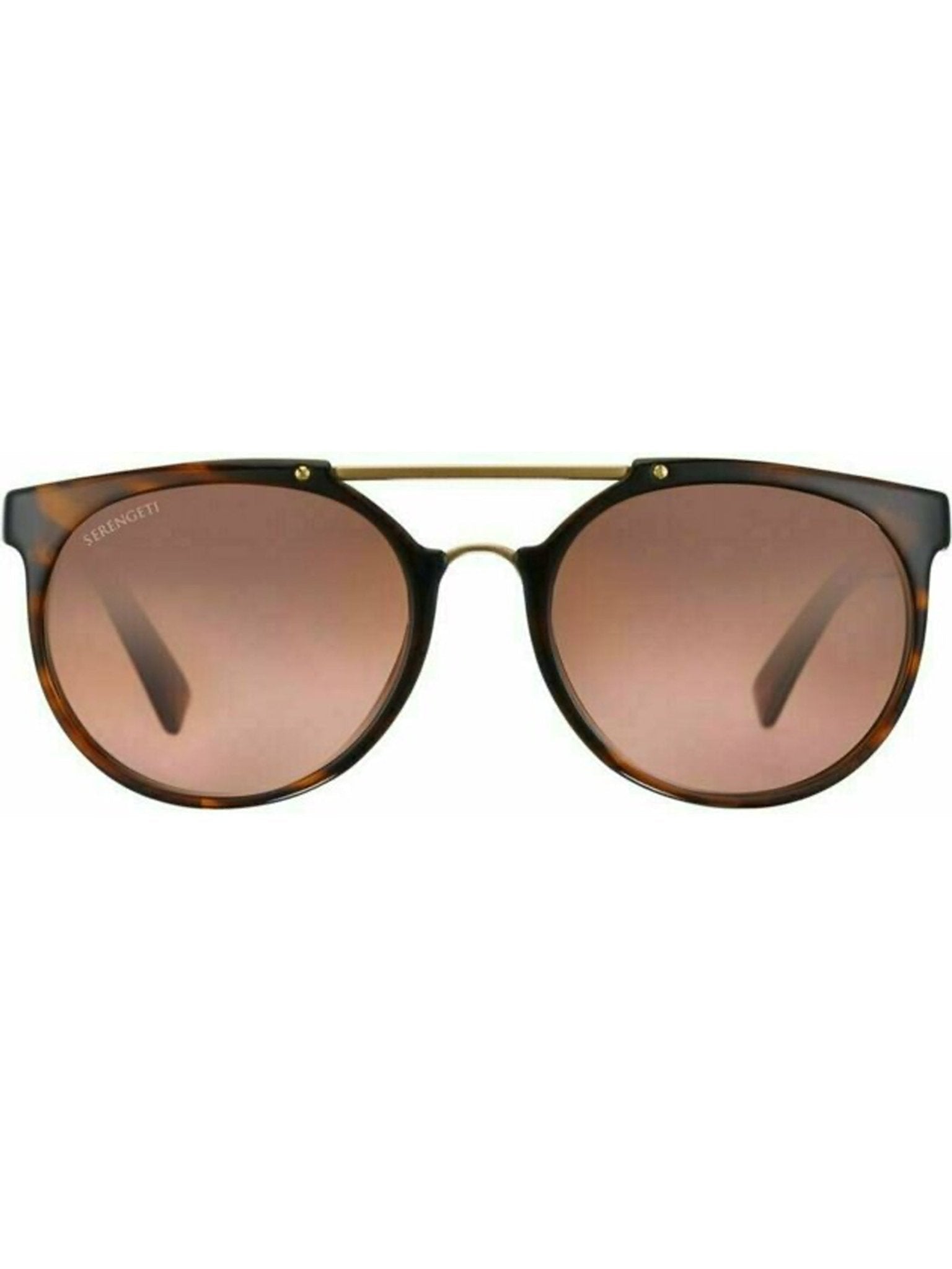 serengeti - Unisex Lerici Sunglasses - Shiny Tortoise/Satin Soft Gold