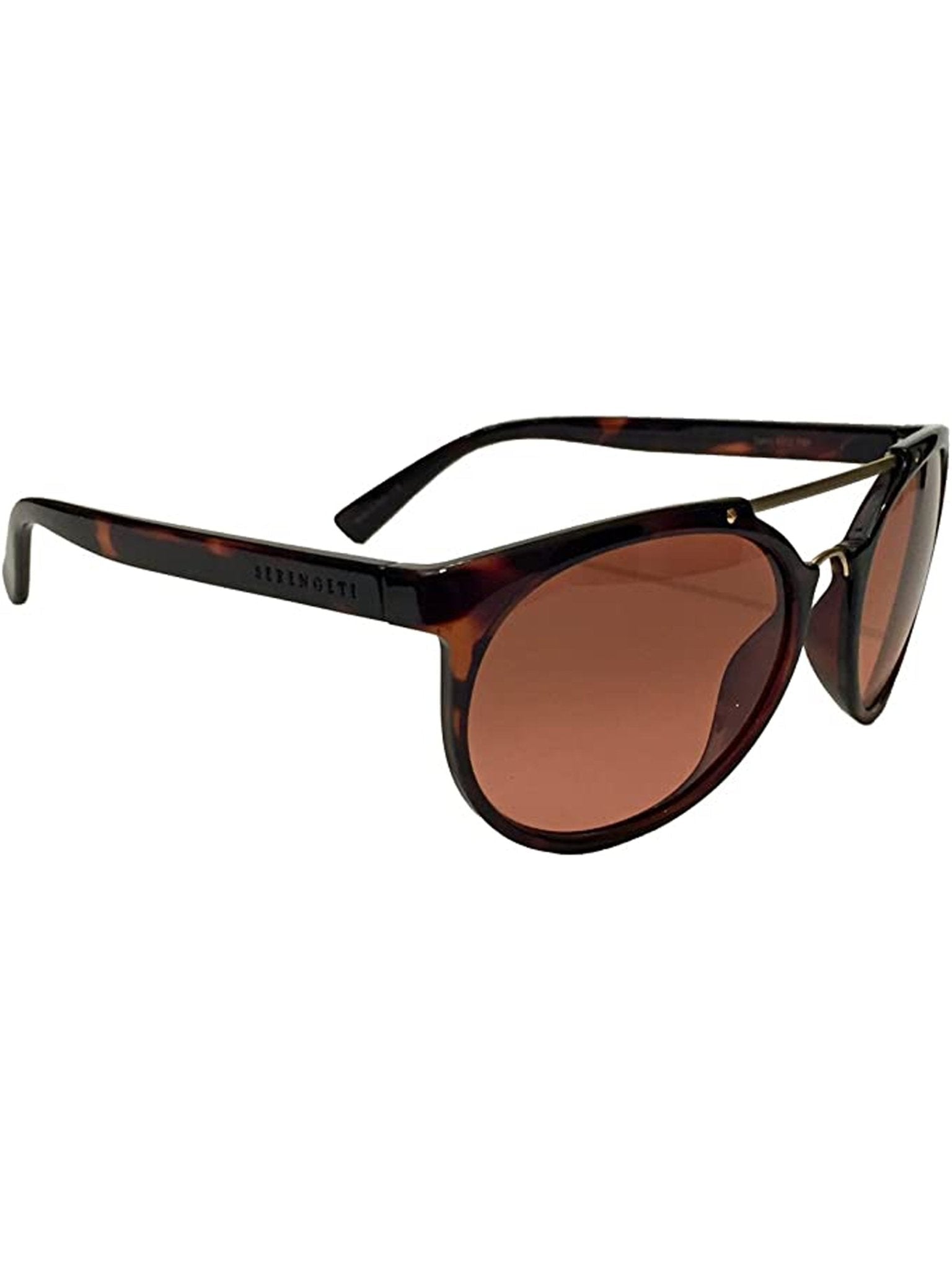 serengeti - Unisex Lerici Sunglasses - Shiny Tortoise/Satin Soft Gold