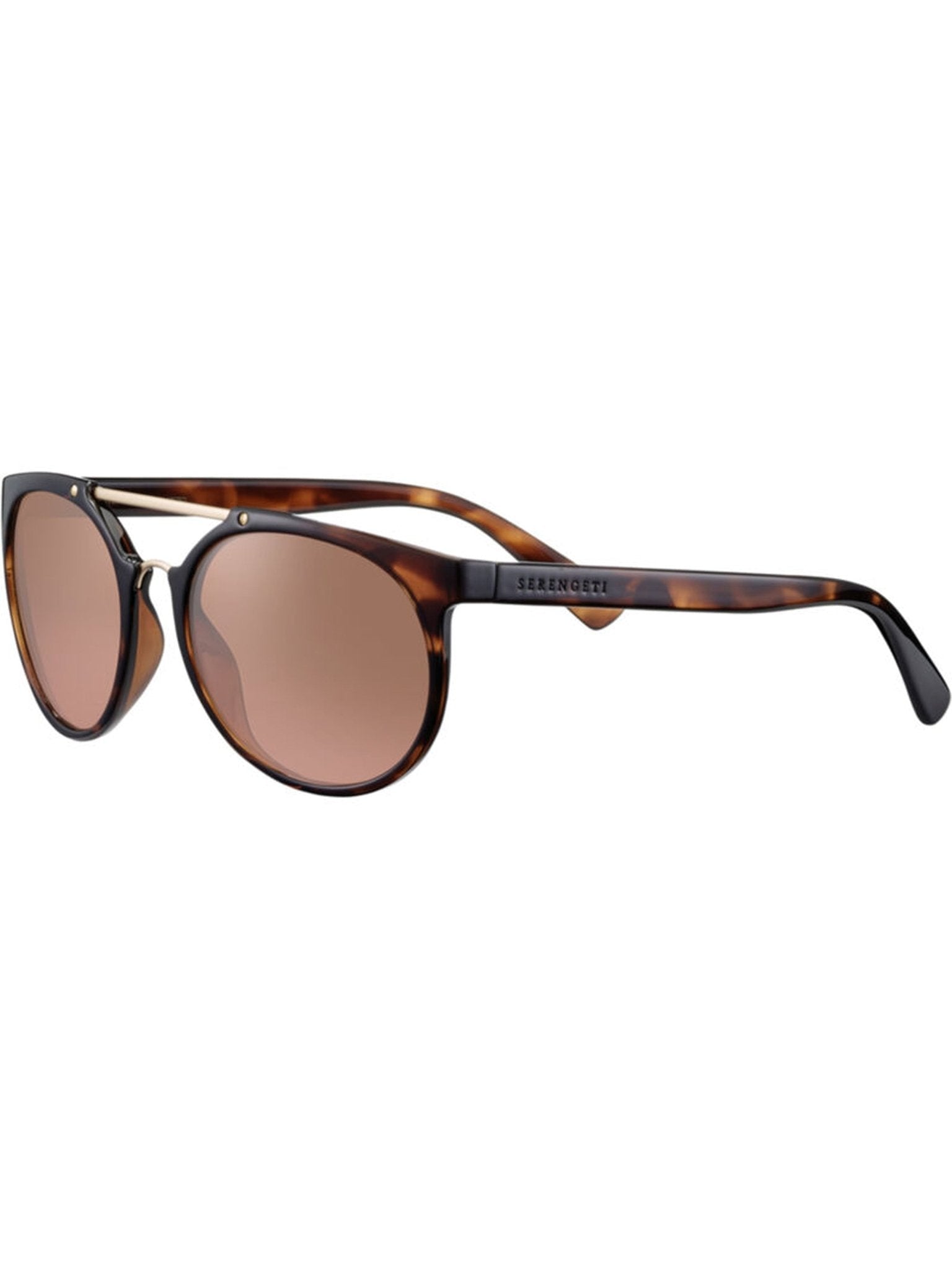 serengeti - Unisex Lerici Sunglasses - Shiny Tortoise/Satin Soft Gold