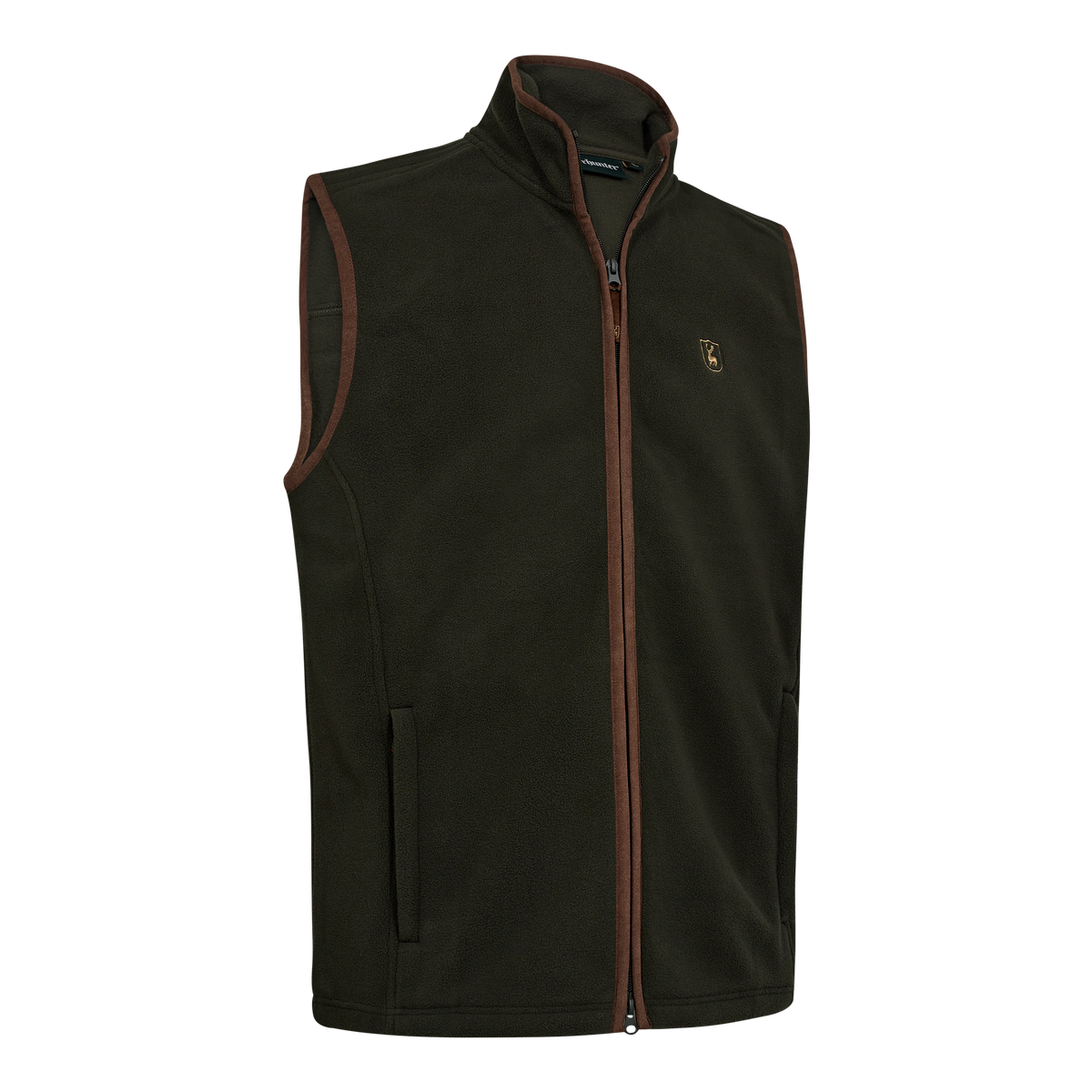 Cumbria Fleece Waistcoat In Forest Ember