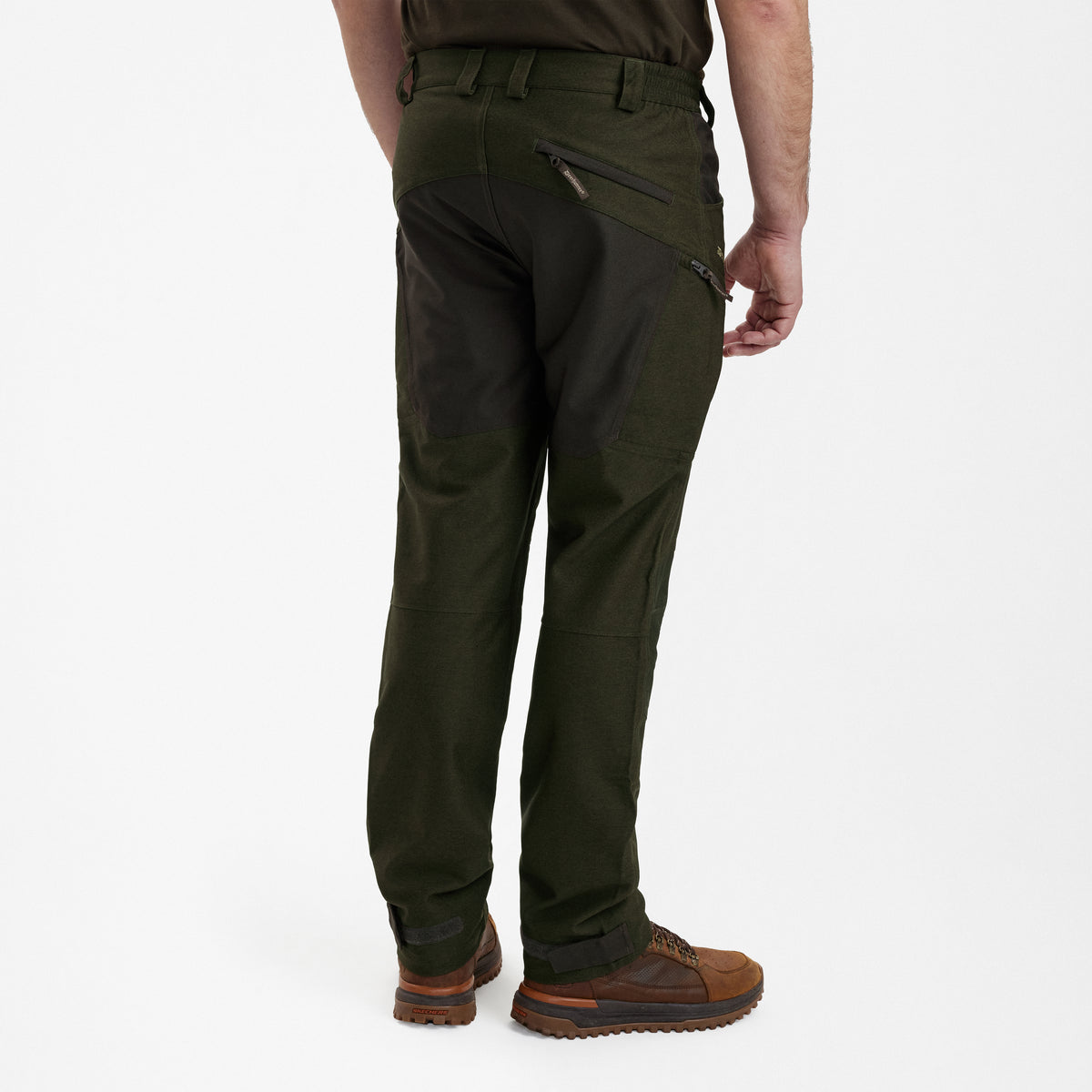 Deerhunter Chasse Trousers In Olive Night melange