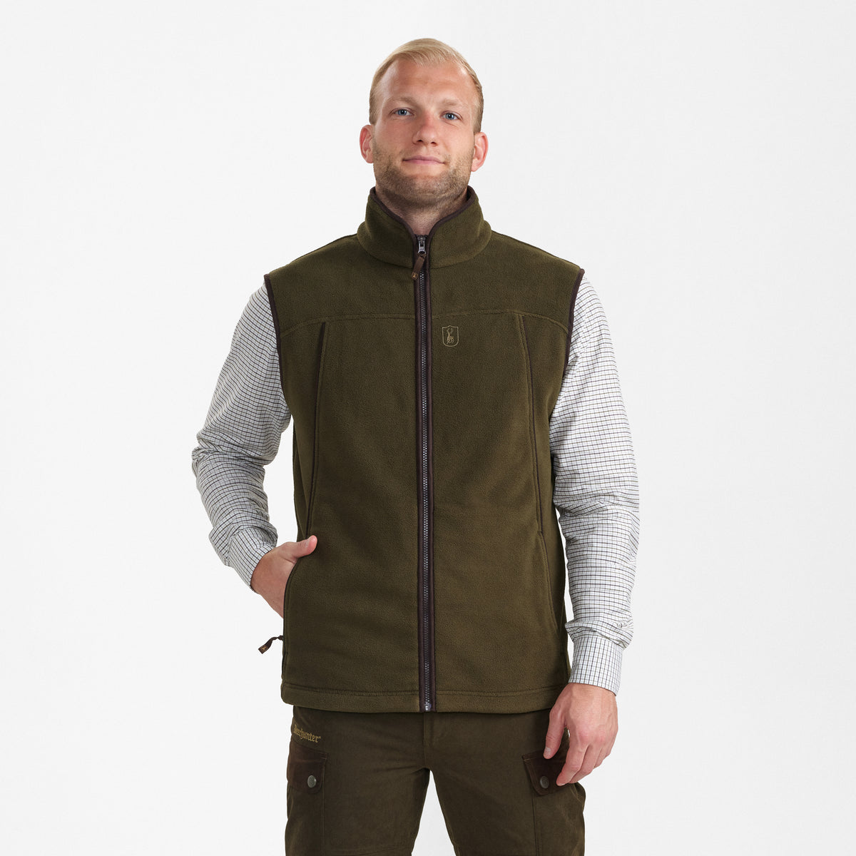 Deerhunter EAGLE Fleece waistcoat In Tarmac Green
