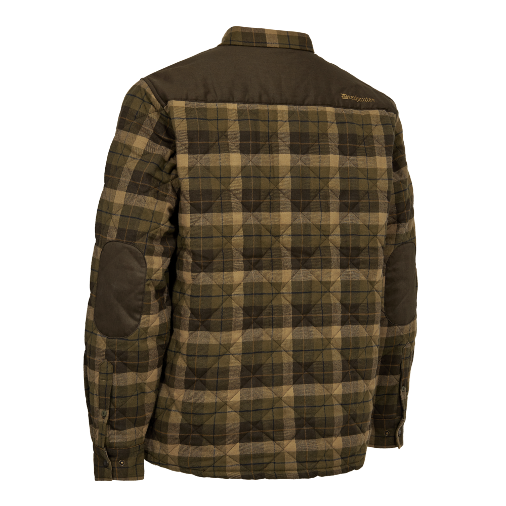 Deerhunter ELBERT Padded Shirt Jacket In Brown Check