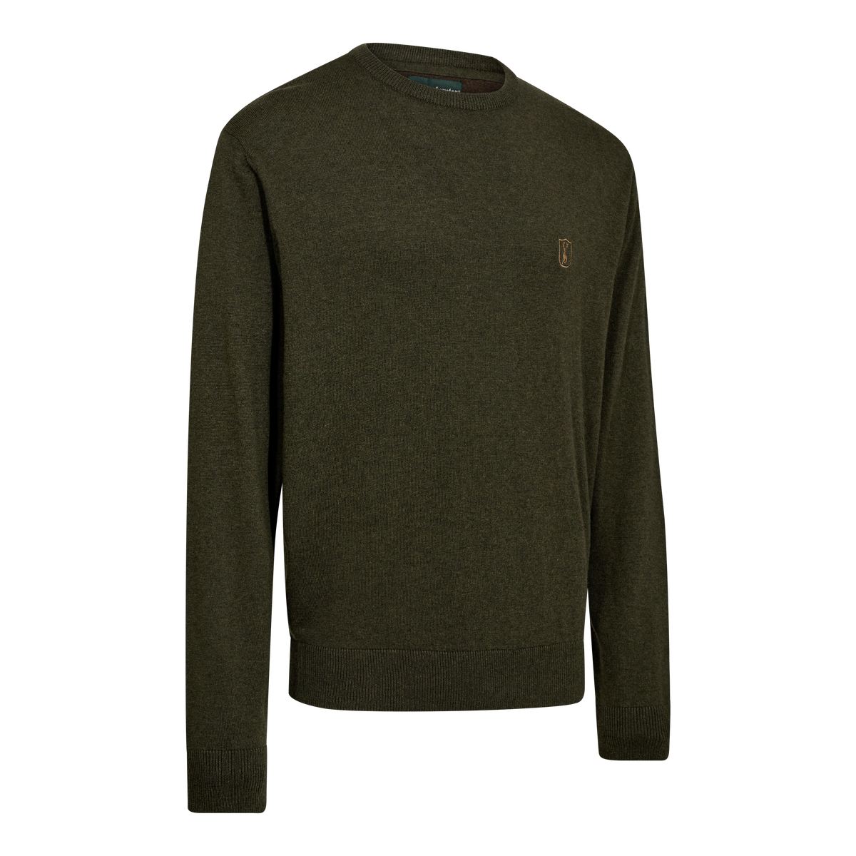 Deerhunter HARRINGTON O-neck Knit In Forest Ember Melange