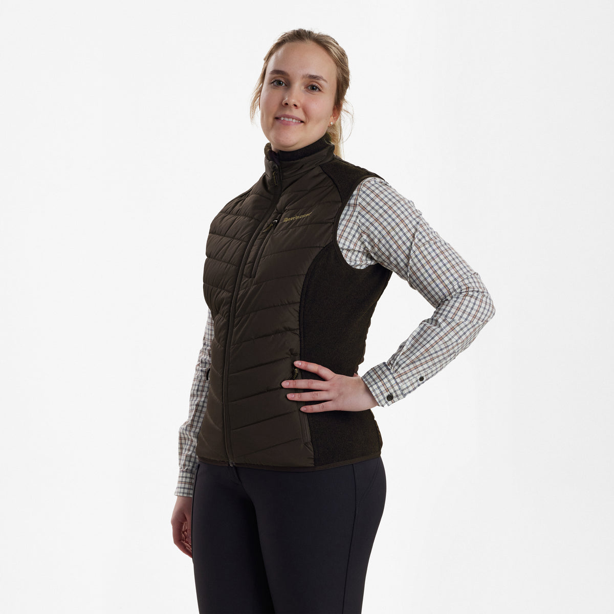 Deerhunter Lady CAROLINE Padded Waistcoat In Brown Leaf