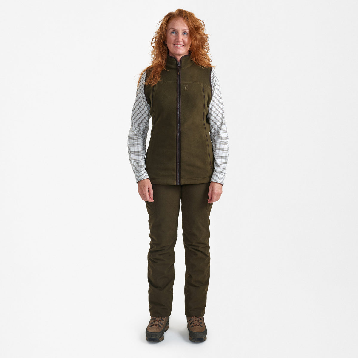Deerhunter Lady Eagle Fleece Waistcoat in Tarmac Green