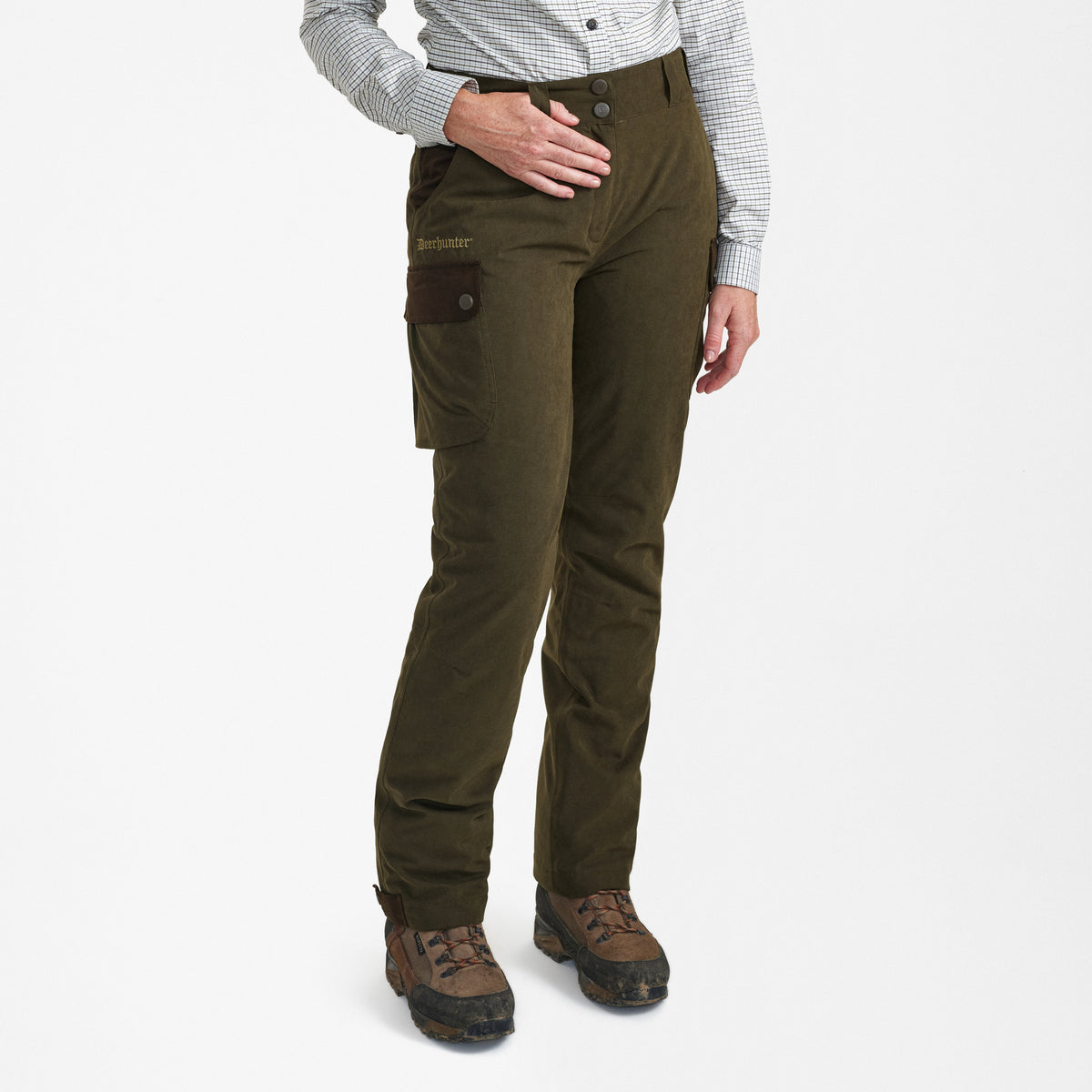 Deerhunter Lady Eagle Trousers In Tarmac Green