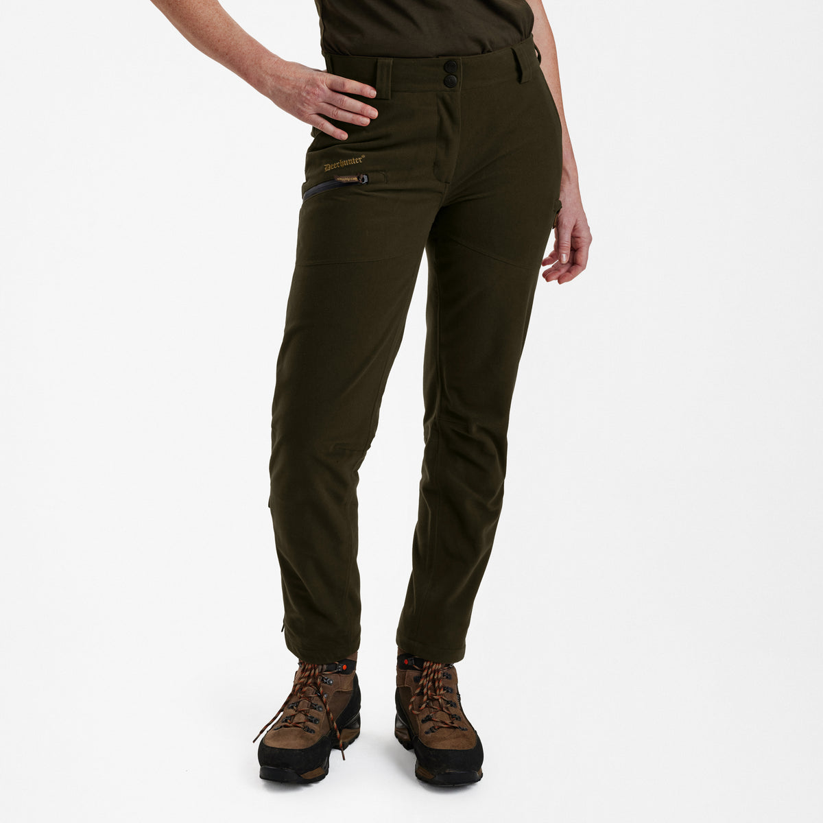Deerhunter Lady Gabby Boot Trousers In Peat