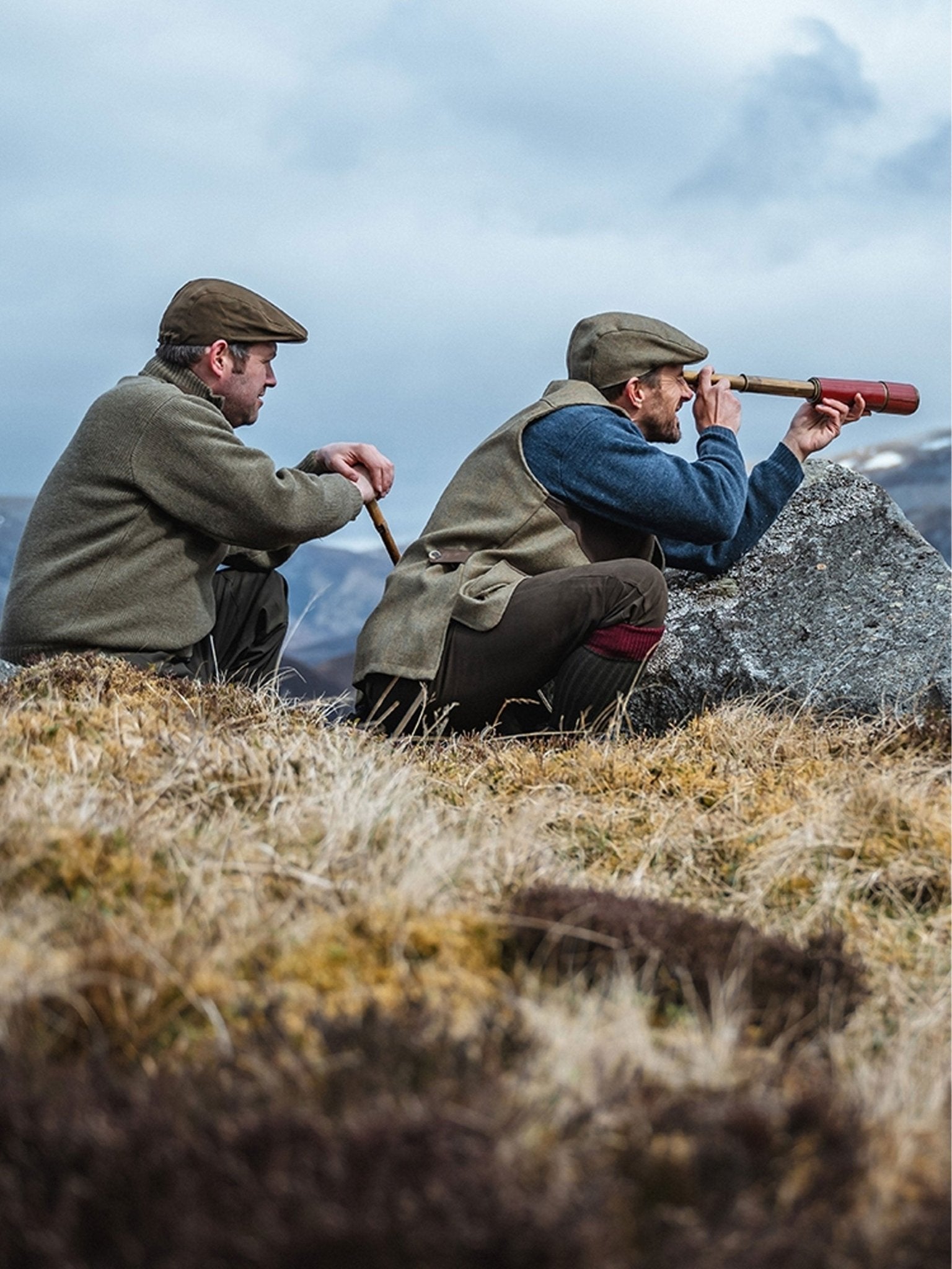Hoggs of Fife - Melrose II mens jumper with crew neck / hunting pullover