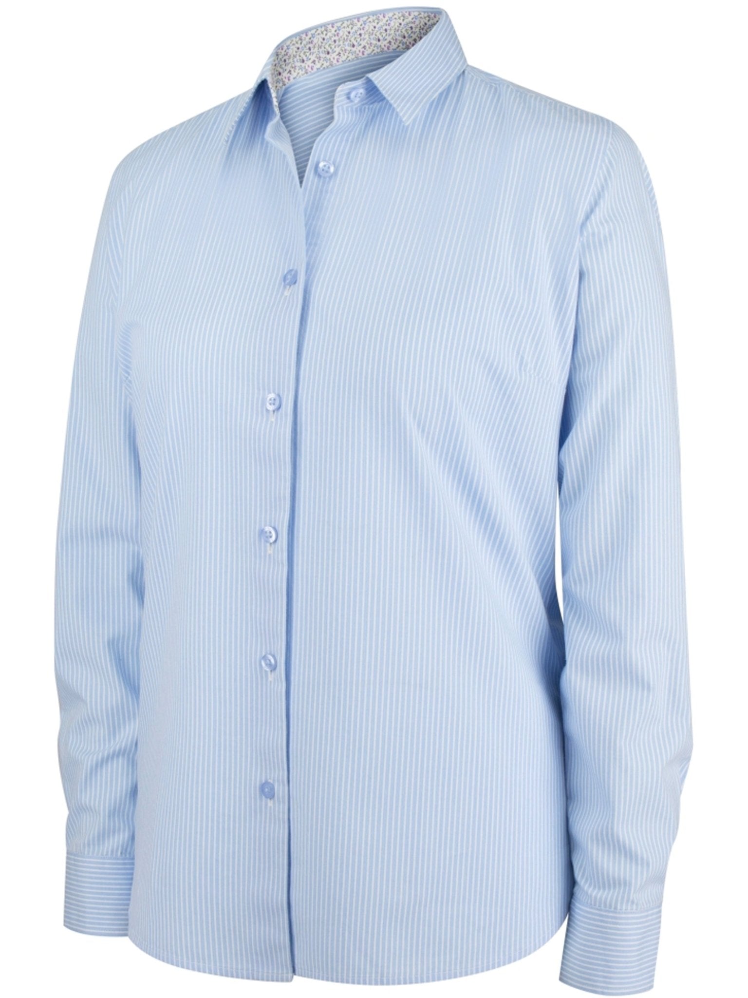 Hoggs of Fife - Bonnie II Ladies Cotton Shirt / Ladies long sleeve shirt with stripes