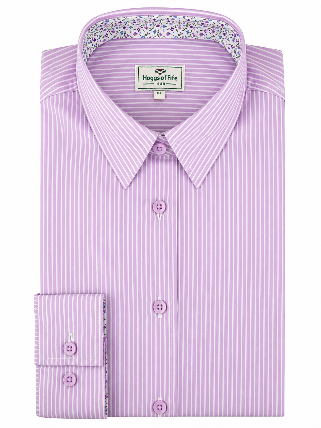 folded pink stripe hoggs of fife shirt