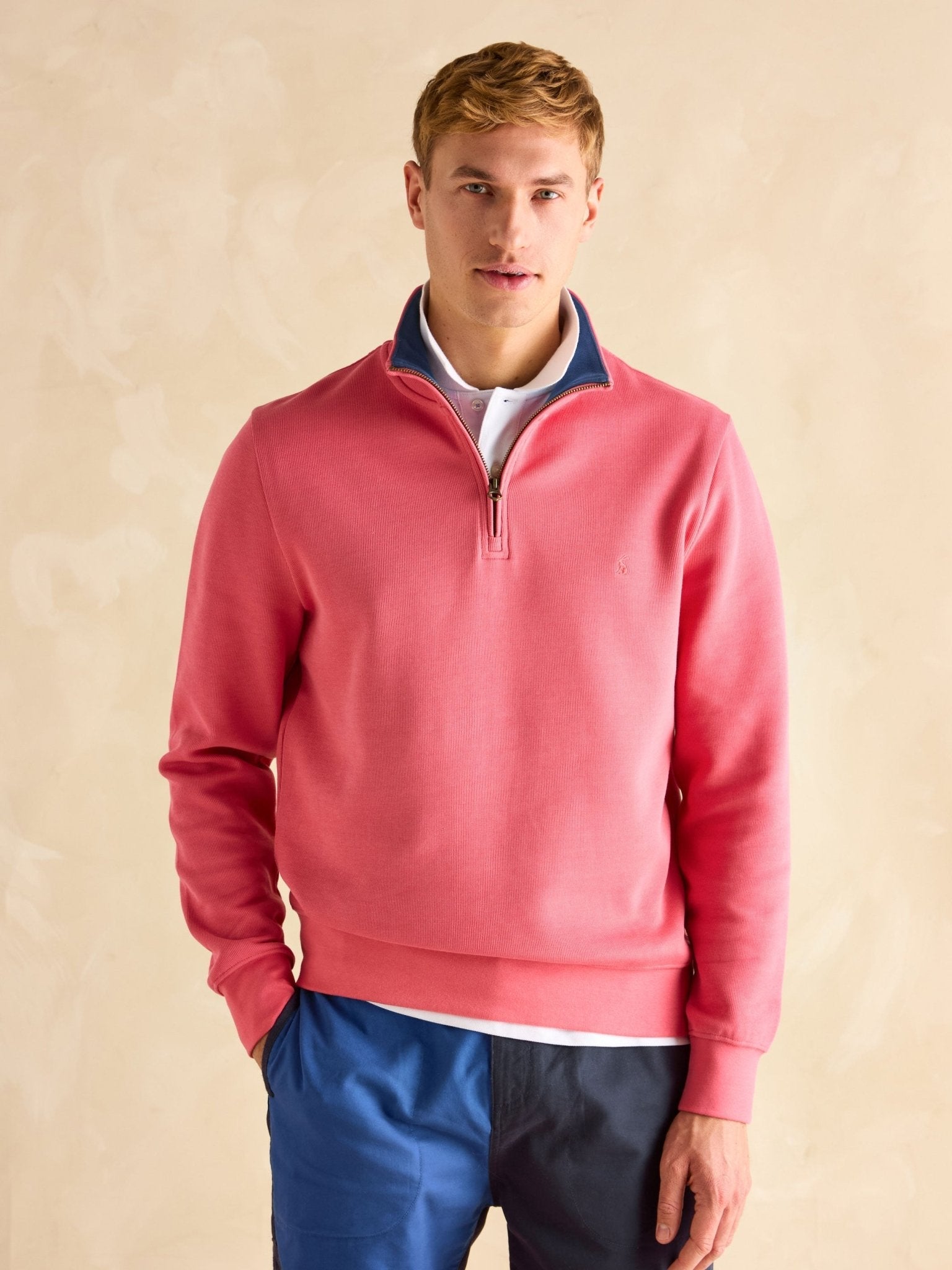 Joules - Joules Alistair 1/4 Zip Mens Sweatshirt - 1/4 Zip / Pullover - 100% Cotton
