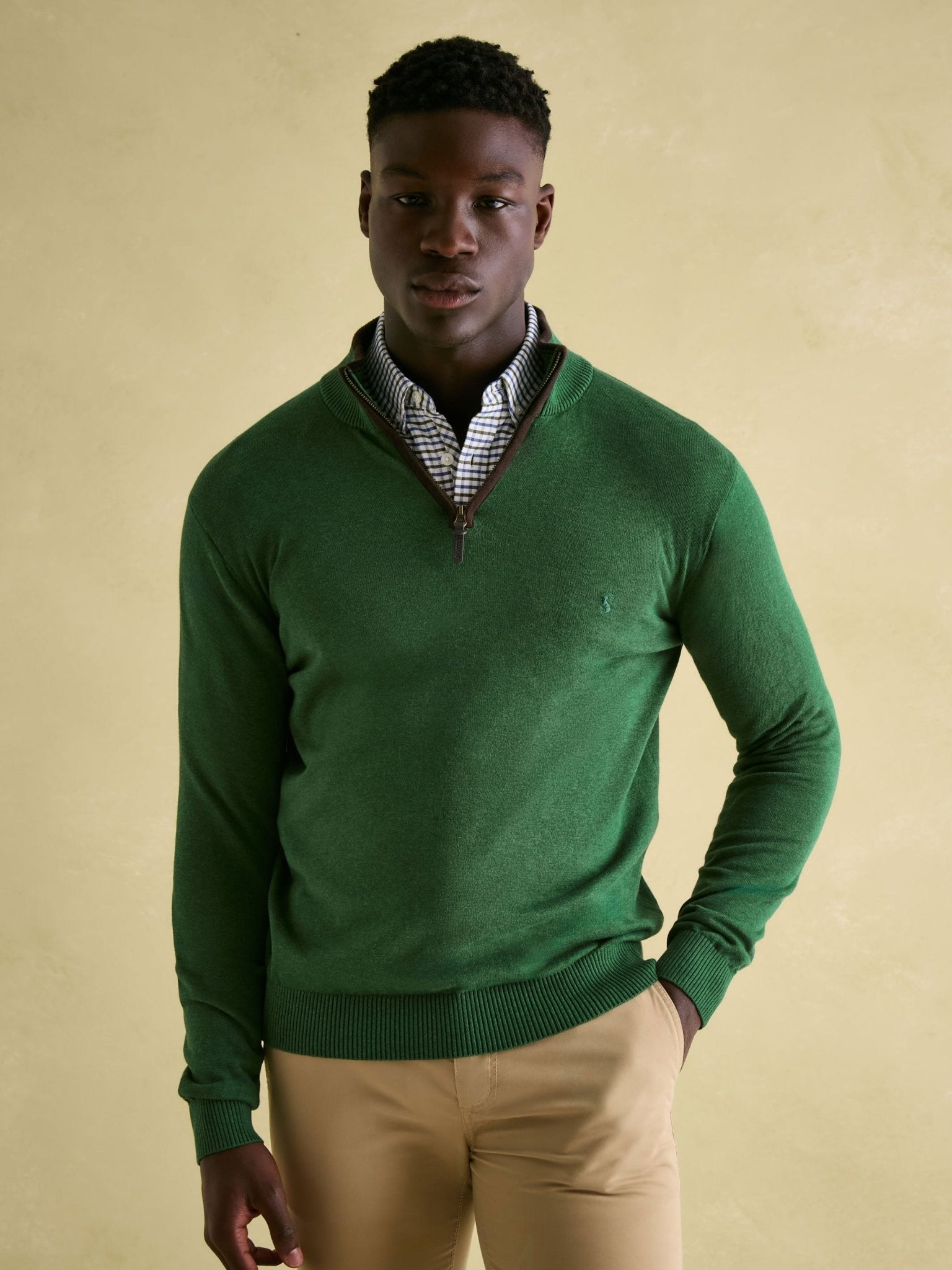 Joules - Joules Hillside Mens Jumper - 1/4 Zip / Pullover /Sweater - 100% Cotton