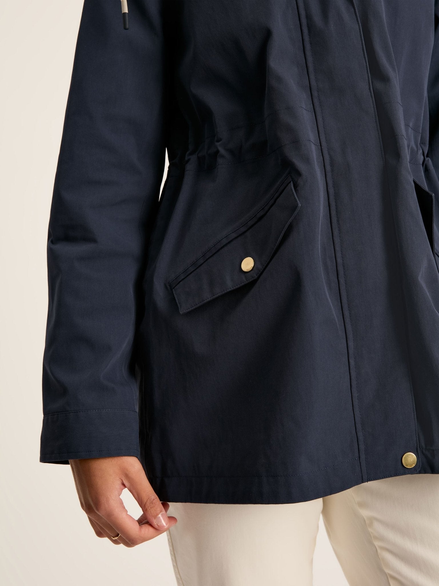 Joules - Joules Womens Portwell Waterproof Raincoat With Hood - Ladies