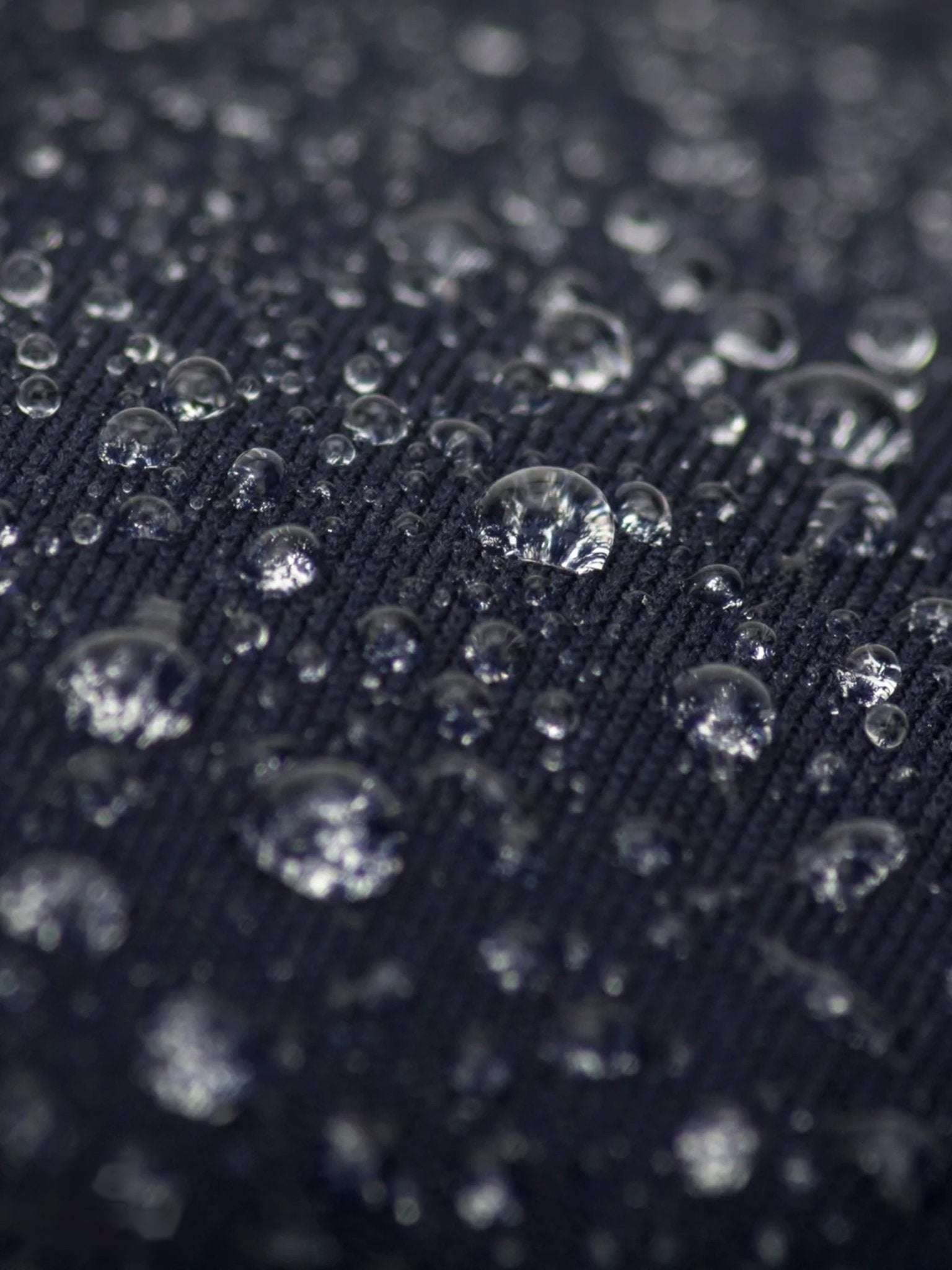 Close-up of water droplets on a textured surface