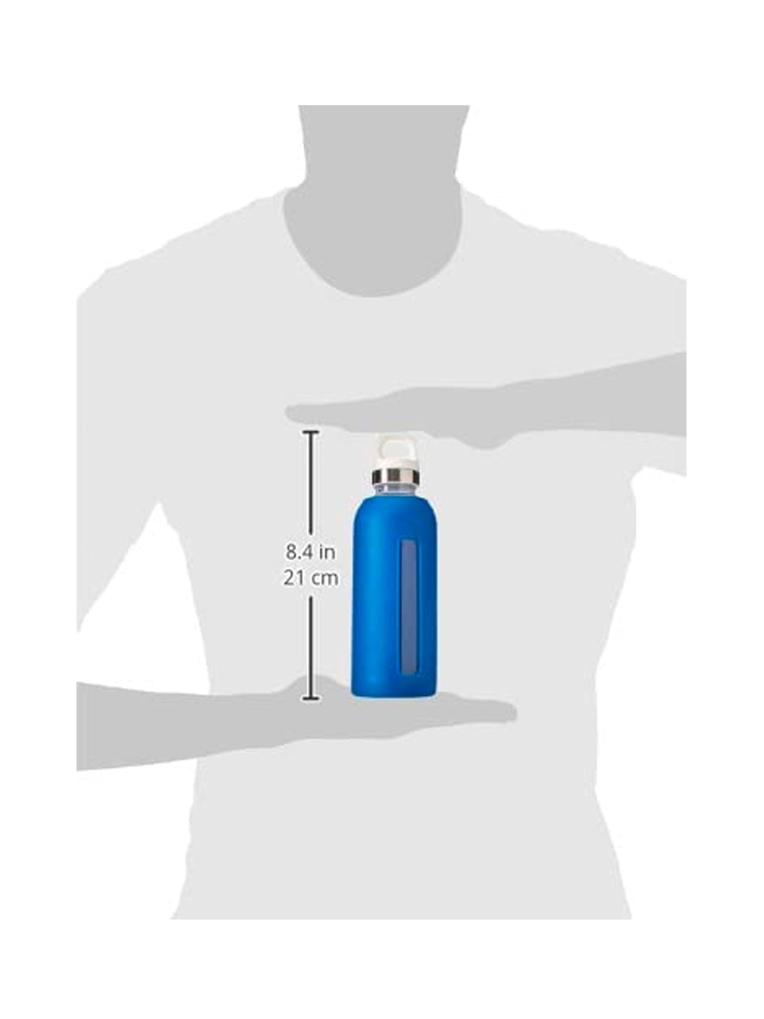 SIGG - Star Water Bottle, Leak - Proof Glass Bottle, Heat - Resistant with Silicone Case