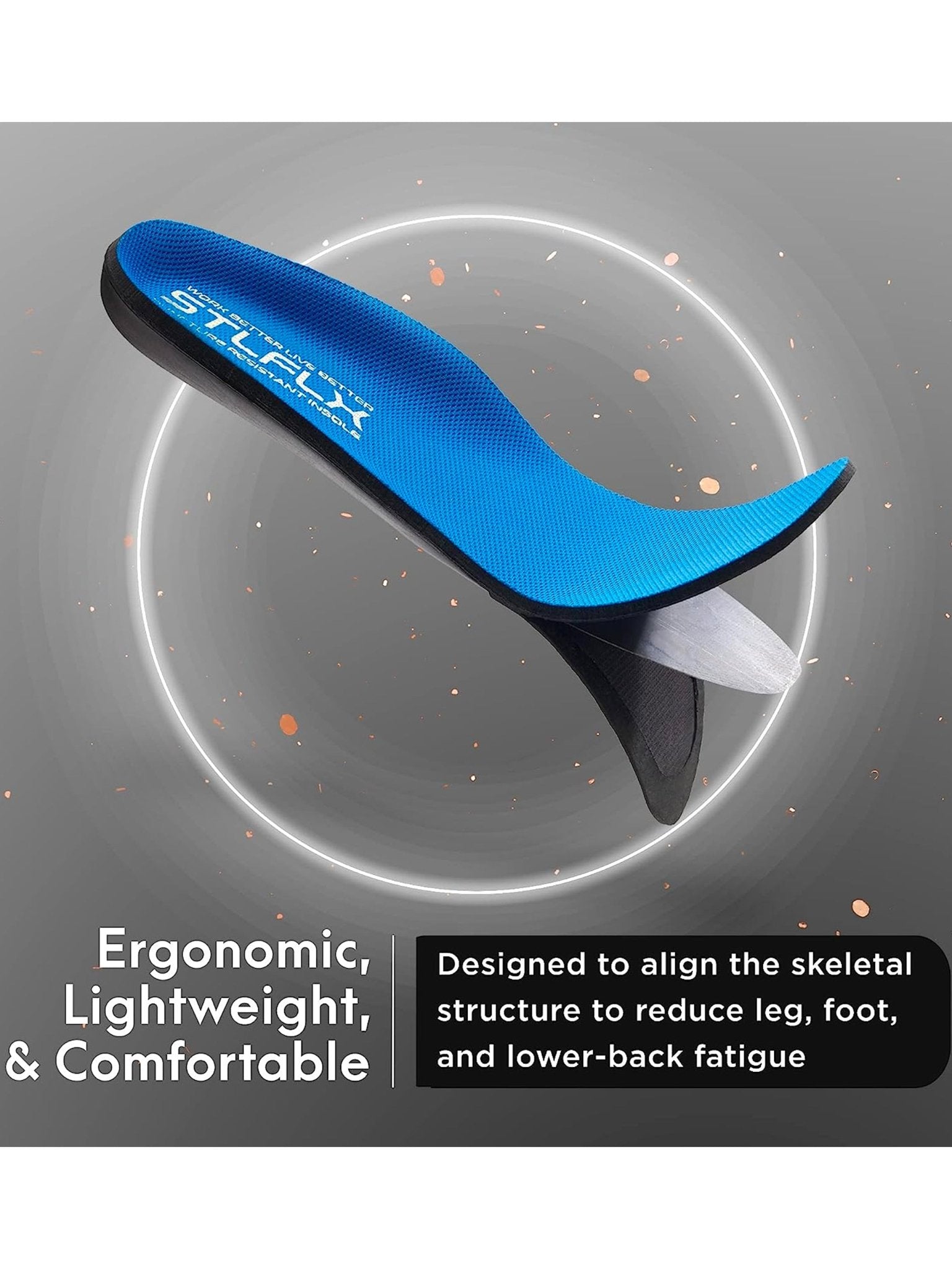 Steel Flex – Unisex safety footwear insole work shoes Puncture Resistant Light Weight in sole