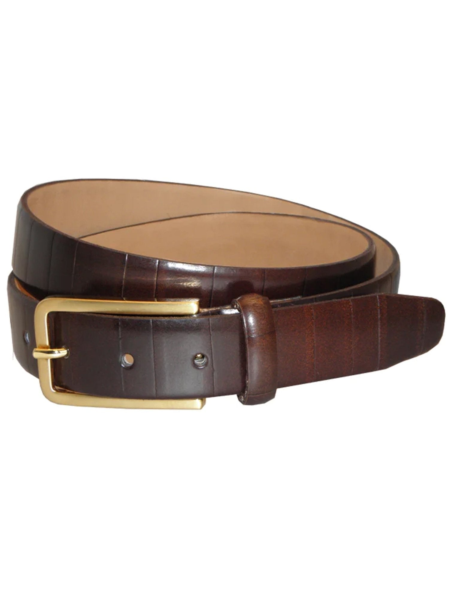 The British Bag Company - 29mm Lined Leather Feather Edge Belt
