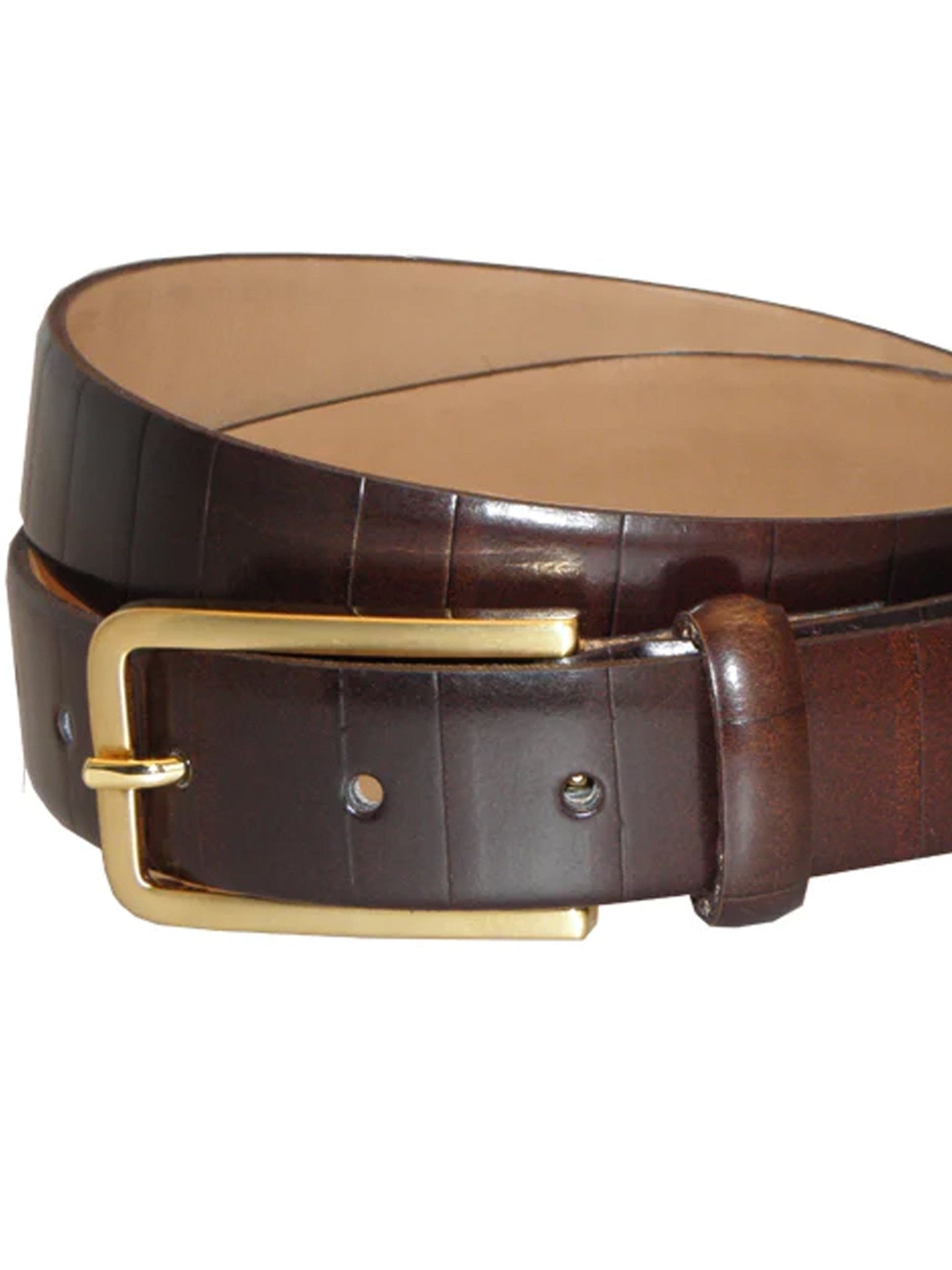The British Bag Company - 29mm Lined Leather Feather Edge Belt