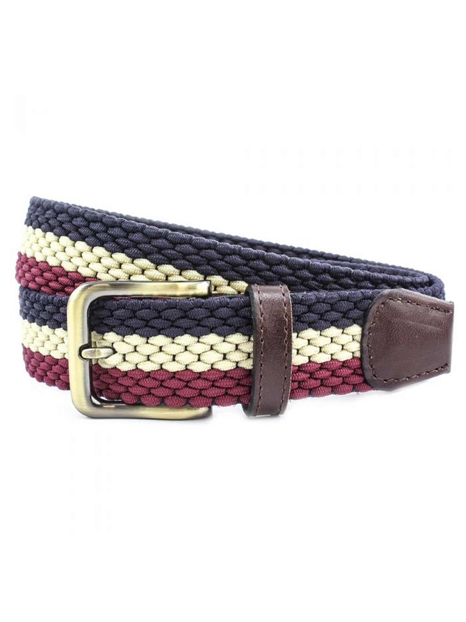 The British Bag Company - 35mm Webbed 3 Colour Stripe Belt